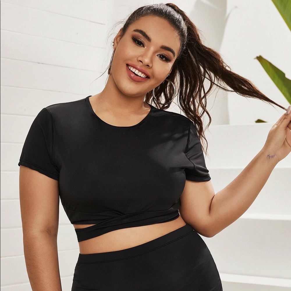 Short Sleeved Swim TOP ONLY